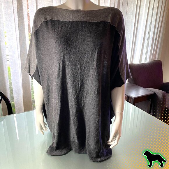 Splendid Grey Boatneck Oversized Pullover Light Sweater M / L Medium / Large - Picture 1 of 3